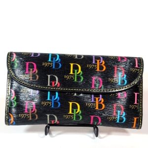 Dooney & Bourke DB75 Multi Rainbow Zipper Continental Clutch/Wallet